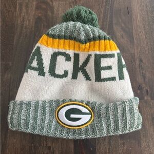 Green Bay Packers Knit Pom Beanie - Green, Yellow, White